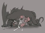 2_penises animal_genitalia animal_penis anthro anthro_on_feral balls beak bestiality blinders blue_eyes bodily_fluids bodyjob claws collar cum cumshot diphallism duo ejaculation equine_genitalia equine_penis erection eyewear feathers feral flared_penis frottage fur genital_fluids genitals hugging_penis hybrid_genitalia hybrid_penis knot knotted_equine_penis knotted_penis larger_feral looking_at_another looking_back looking_pleasured male male/male male_on_feral multi_genitalia multi_penis nude penile penis pink_penis sex sheath simple_background size_difference size_play smaller_anthro tail tongue wings einin capcom monster_hunter darkke_(darkkedusk) avian bird flying_wyvern nargacuga digital_media_(artwork) hi_res partially_colored