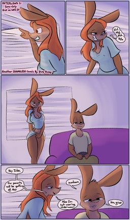 anthro bottomwear breasts cleavage clothed clothing dialogue duo female fingering fingering_self furniture male masturbation no_underwear shirt skirt sofa text topwear vaginal vaginal_fingering vaginal_masturbation dirty_bunny july_greenvine june_greenvine lagomorph leporid mammal rabbit comic english_text brother_(lore) brother_and_sister_(lore) incest_(lore) sibling_(lore) sister_(lore) twins_(lore)