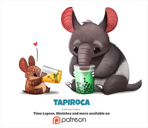 ambiguous_gender beady_eyes beverage black_body black_eyes black_fur brown_body brown_fur drinking duo feral fur glass heart_symbol humor proboscis_(anatomy) pun simple_background tapioca_balls text trunk_(anatomy) visual_pun white_background white_body white_fur piper_thibodeau mammal tapir 2016 digital_media_(artwork) digital_painting_(artwork) english_text painting_(artwork)