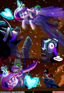 anthro blizzard_(weather) blue_glow clenched_teeth crown crystal crystal_empire crystal_heart dialogue eyes_closed fangs feathered_wings feathers female feral flying glowing glowing_horn group hair headgear hooves horn magic male mane multicolored_hair multicolored_mane multicolored_tail raised_hoof scared snow spread_wings standing stunned tail teeth text trio wide_eyed wings chilllum teaflower300 friendship_is_magic hasbro my_little_pony mythology king_sombra_(mlp) princess_cadance_(mlp) spike_(mlp) dragon equid equine mammal mythological_creature mythological_equine mythological_scalie scalie unicorn winged_unicorn wingless_dragon absurd_res comic english_text hi_res