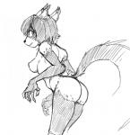 anthro breasts butt claws female fur hair leaning leaning_forward looking_back multicolored_body multicolored_fur nipples nude simple_background solo two_tone_body two_tone_fur white_background guoh latchkey_kingdom svana_blackheart yuman zull digital_drawing_(artwork) digital_media_(artwork) monochrome sketch