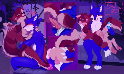 animal_genitalia animal_penis anthro anthro_penetrated breasts butt butt_slap dominant dominant_male duo female female_penetrated genitals heart_symbol linothefox male male/female male_penetrating male_penetrating_female moan penetration penile penile_penetration penis rear_view sex slap spank_marks spanking submissive submissive_female tail teeth tongue vaginal vaginal_penetration chibichu harvey canid canine fox mammal animated