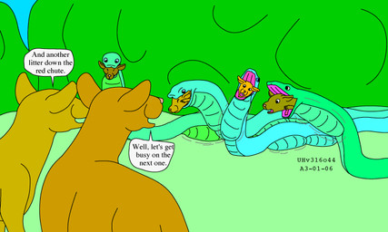 age_difference almost_fully_inside ambiguous_gender blue_eyes brown_body brown_fur bulge casual_vore dialogue feet_first feral feral_pred feral_prey forced frown fur grass group implied_fatal larger_pred multiple_pred multiple_prey nude_pred nude_prey older_pred open_mouth oral_vore outside plant scared size_difference smile speech_bubble struggling struggling_prey text unwilling_prey vore willing_pred young young_feral young_prey urbanhermit mammal murid murine rat reptile rodent scalie snake 2003 5:3 colored dated english_text