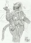 anthro female multi_limb muscular muscular_anthro muscular_female pubes simple_background solo tentacles text mike_argentum_(artist) dungeons_and_dragons hasbro wizards_of_the_coast rosamund displacer_beast felid mammal pantherine hi_res url