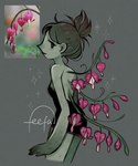 female flower green_body green_hair green_skin hair monster_girl_(genre) not_furry plant plant_wings solo sparkles wings feefal elemental_creature elemental_humanoid fairy flora_fauna humanoid plant_humanoid winged_humanoid green_theme hi_res