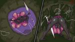 ass_up black_body black_skin bottomless breasts butt cave clothed clothing falling female genitals hornet's_needle landing no_underwear pussy solo upshirt upskirt admadea hollow_knight team_cherry hornet_(hollow_knight) arthropod humanoid insect 16:9 2017 comic hi_res widescreen