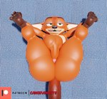 2024 3_toes 3d_(artwork) 4_fingers anthro anus artist_name balls big_balls big_butt black_claws black_nose brown_body brown_fur butt camseven canid canine cheek_tuft claws countershade_face countershading digital_media_(artwork) disney eyebrows facial_tuft feet fingers fox fur genitals green_eyes hi_res huge_butt looking_aside lying male mammal multicolored_body multicolored_fur muscular_legs narrowed_eyes nick_wilde nude nude_anthro nude_male on_back open_mouth open_smile orange_body orange_fur outside paws perineum pink_anus pose presenting red_fox sexy_eyes smile soles solo spread_legs spreading tail teeth text thick_thighs toes true_fox tuft url white_body white_fur wide_hips yoga zootopia