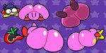 ambiguous_gender big_butt blush blush_stickers butt duo huge_butt hyper hyper_butt kerchief looking_at_viewer maxim_tomato multicolored_body not_furry pink_body two_tone_body wide_eyed superiorfox kirby_(series) nintendo bandana_waddle_dee kirby waddle_dee waddling_head 2023 digital_media_(artwork)