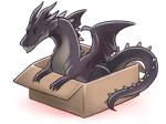 4:3 ambiguous_gender box canes-cm capcom container dragon elder_dragon fatalis feral in_box in_container monster_hunter mythological_creature mythological_scalie mythology reptile scalie simple_background solo tail white_background