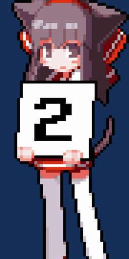 animated_gif brown_hair counter_catgirl female hair holding_object number sign simple_background solo transparent_background kusaka_kokage third-party_edit animal_humanoid felid feline humanoid mammal alpha_channel animated digital_media_(artwork) pixel_(artwork) short_playtime