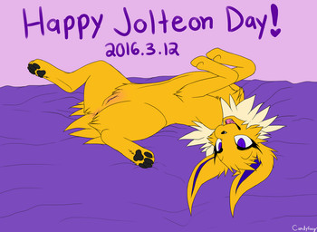 2016 anus black_pawpads blue_eyes candyfoxy eeveelution female feral fur jolteon lying nintendo on_back open_mouth pawpads paws pokémon pussy solo spread_legs spreading text video_games yellow_fur

Rating: Explicit
Score: 27
User: TonyLemur
Date: March 13, 2016