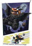 bag ballbusting bat_signal bat_symbol belt belt_pouch bulge cape clothing cock_and_ball_torture cosplay duo genital_torture humor male mask motion_lines night open_mouth outside smile swing tail tail_tuft text tuft takataka batman_(series) dc_comics nintendo pokemon batman fan_character takataka_(character) generation_3_pokemon generation_5_pokemon marshtomp pignite pokemon_(species) 2014 english_text