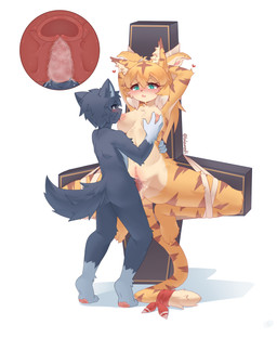5_fingers 5_toes accessory anthro anthro_on_anthro anthro_penetrated anthro_penetrating anthro_penetrating_anthro anus areola arm_markings bangs bdsm big_breasts big_vulva biped black_nose blonde_eyebrows blonde_hair blush blush_lines bodily_fluids bondage bound breast_grab breast_play breast_suck breasts brown_body brown_claws brown_ear_tips brown_fur brown_hair brown_markings brown_stripes butt cervical_contact cheek_tuft chest_tuft claws clitoris countershade_face countershade_fur countershade_hands countershade_neck countershade_torso countershading cutaway dipstick_ears dipstick_tail dominant dominant_anthro dominant_male dripping duo ear_markings eyebrows eyelashes eyelashes_through_hair facial_tuft feet female female_anthro female_penetrated finger_claws fingerpads fingers flesh_fang from_front_position fully_bound fur furgonomics genital_fluids genitals grey_body grey_eyebrows grey_eyes grey_fur grey_hair hair hair_between_eyes hand_on_another's_breast hand_on_breast hands_behind_head hands_tied heart_symbol hip_markings humanoid_feet humanoid_genitalia humanoid_hands humanoid_vulva inner_ear_fluff internal internal_vaginal interspecies larger_anthro larger_female larger_penetrated leg_markings legs_tied long_eyelashes long_hair long_tail male male/female male_anthro male_penetrating male_penetrating_female markings monotone_hair multicolored_body multicolored_ears multicolored_fur multicolored_hair nipple_fetish nipple_play nipple_suck nipples nude nude_anthro nude_female nude_male open_mouth pawpads penetration penile penile_penetration penis penis_in_vagina pink_anus pink_areola pink_blush pink_clitoris pink_nipples pink_pawpads pink_vulva plantigrade plantigrade_pawpads pupils red_penis red_ribbon red_tongue restraints ribbons sex short_hair simple_background size_difference smaller_anthro smaller_male spread_legs spreading standing standing_sex striped_arms striped_body striped_ears striped_fur striped_hair striped_hips striped_legs striped_markings striped_tail stripes submissive submissive_anthro submissive_female sucking tail tail_accessory tail_markings tail_ribbon tan_body tan_countershading tan_fur tan_inner_ear_fluff tan_markings tan_tail_tip tan_tuft teal_eyes tiptoes toe_claws toes tongue tongue_out translucent translucent_hair tuft two_tone_body two_tone_fur uterus vaginal vaginal_fluids vaginal_fluids_on_penis vaginal_penetration vulva white_background white_body white_claws white_feet white_fur white_hair white_hair_tips white_hands white_inner_ear white_markings white_sclera x-ray_view yellow_body yellow_fur lalamedli cygames world_flipper mia_(world_flipper) canid canine felid mammal pantherine tiger absurd_res hi_res