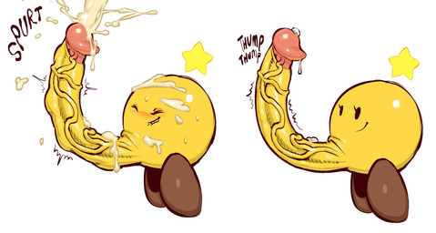 big_penis bite biting_lip blush bodily_fluids brown_clothing brown_footwear brown_shoes clothing cum cum_on_self dripping ejaculation erection excessive_cum excessive_genital_fluids eyes_closed footwear genital_fluids genitals gynomorph hyper_long_penis intersex penis precum precum_drip shoes simple_background smile solo throbbing throbbing_penis vein veiny_penis what white_background yellow_body yellow_penis kardboardian mario_and_luigi_(series) mario_bros nintendo starlow sphere_creature star_sprite waddling_head hi_res