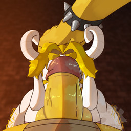 anthro balls big_penis bodily_fluids duo genitals headpat male male/male musk penis sweat sweaty_balls sweaty_genitalia thick_penis nuknuks mario_bros nintendo undertale_(series) asgore_dreemurr bowser bovid caprine goat mammal reptile scalie turtle 1:1 hi_res
