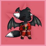 anthro beverage black_body black_fur candy chocolate christmas_clothing clothing container cup dessert eyes_closed food fur head_wings holidays hot_chocolate male solo sweater topwear unusual_wing_placement wings dallydonut christmas dan_and_mab's_furry_adventures project_future wolfgang_bright canid canine canis cubi_(race) mammal wolf 1:1 hi_res