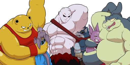 abs angry annoyed anthro armpit_fetish armpit_lick armpit_play armpit_sniffing bandage barazoku bdsm belly biceps big_belly blue_body blue_fur bodily_fluids bondage bound breast_squish breasts breath bully bullying butt claws clothed clothing dominant dominant_male drooling ear_piercing forced fur gold_(metal) gold_jewelry grey_body group grunting hairless head_grab horn humiliation jewelry larger_dom larger_male licking male male/male moobs musclegut muscular muscular_anthro muscular_male musk narrowed_eyes naughty_face nipples open_mouth open_smile overweight overweight_anthro overweight_male panting pecs piercing pointy_ears purple_body raised_arm saliva scarf sharp_teeth simple_background size_difference smelly smelly_armpits smile smirk smothering sniffing squish steam submissive sweat sweaty_arms tail tail_coil teeth text thick_thighs tongue tongue_out topwear torn_clothing vein white_background white_body wings wraps yellow_body meg_hoi bandai_namco dragon_ball dragon_ball_fighterz dragon_ball_super dragon_ball_xenoverse dragon_ball_z mythology beerus bergamo botamo champa giran jiren alien alien_humanoid animal_humanoid bear canid canine canis deity domestic_cat dragon felid feline felis god_of_destruction hairless_cat humanoid mammal mammal_humanoid mythological_creature mythological_scalie scalie sphynx_(cat) ursine wolf 2025 absurd_res digital_drawing_(artwork) digital_media_(artwork) english_text hi_res widescreen