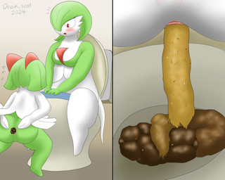 age_difference anthro breasts butt crowning_feces duo feces feces_in_ass feces_pile female green_body pooping pooping_in_toilet red_eyes running simple_background sitting sitting_on_toilet surprised toilet toilet_use white_body young young_female drain_scat nintendo pokemon gardevoir generation_3_pokemon kirlia pokemon_(species) 2024 5:4 absurd_res hi_res daughter_(lore) mother_(lore) mother_and_child_(lore) mother_and_daughter_(lore) parent_(lore) parent_and_child_(lore) parent_and_daughter_(lore)