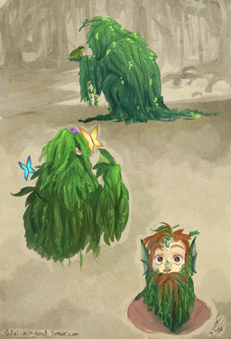 5_fingers ambiguous_feral ambiguous_gender antennae_(anatomy) beard blue_wings brown_beard brown_clothing brown_eyebrows brown_facial_hair brown_hair brown_shirt brown_topwear carrying_another clothed clothed_humanoid clothed_male clothing crouching ear_frill eyebrows facial_hair feral fingers flower flying frill_(anatomy) green_body green_skin group hair humanoidized insect_wings larger_humanoid larger_male leaf lepidopteran_wings light male membrane_(anatomy) multicolored_body multicolored_skin one_eye_obstructed orange_eyes outside plant purple_flower shirt size_difference smaller_ambiguous smaller_feral standing swamp tan_body tan_skin text topwear tree webbed_hands wings yellow_wings aibyou real_world jack_pattillo amphibian arthropod butterfly frog humanoid insect lepidopteran monster swamp_monster 2014 colored dated digital_drawing_(artwork) digital_media_(artwork) english_description hi_res lighting multiple_images shaded url