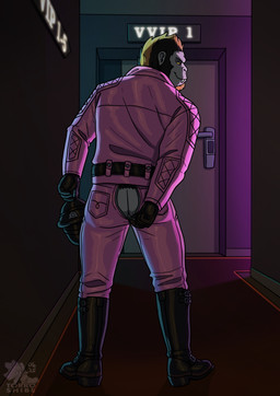 anthro back_muscles beard bedroom_eyes biceps biker biker_boots biker_cap biker_gloves black_body black_boots black_clothing black_footwear black_fur black_hat black_headwear body_hair boots bottomwear butt butt_hair butt_zipper clothing cocky cocky_grin facial_hair fangs footwear fur gloves hair hand_on_butt handwear hat headgear headwear jacket leather leather_boots leather_bottomwear leather_clothing leather_daddy leather_footwear leather_gloves leather_handwear leather_hat leather_headgear leather_headwear leather_jacket leather_pants leather_topwear looking_at_viewer looking_back looking_back_at_viewer male manly muscular muscular_anthro muscular_male narrowed_eyes offering_sex offering_to_viewer orange_beard orange_facial_hair orange_hair pants pink_bottomwear pink_clothing pink_jacket pink_leather pink_pants pink_topwear presenting presenting_hindquarters seducing_viewer seductive shoes smile smiling_at_viewer smirk smirking_at_viewer solo teeth topwear tough_guy yellow_eyes torrosketch marco_(westhoff) ape gorilla haplorhine mammal primate hi_res story
