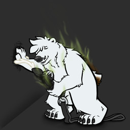 anatomically_correct anatomically_correct_genitalia anatomically_correct_penis animal_genitalia animal_penis anthro armpit_hair balls big_balls big_penis biped bodily_fluids body_hair claws cum ejaculation feces feet fur furgonomic_piercing furgonomics genital_fluids genital_piercing genitals hunched_over leash looking_pleasured male musk odor orgasm overweight overweight_anthro overweight_male paws penis piercing scatplay sheath sheath_piercing slime sludge smelly solo standing stink_fumes stink_lines toe_claws toes ursine_penis white_body white_fur kumatsu bear mammal polar_bear ursine 1:1 hi_res