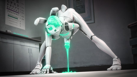 anthro belt big_breasts bodily_fluids breasts colored_cum cross cum cum_on_ground ear_piercing ejaculation genital_fluids genitals glans glowing glowing_cum glowing_eyes glowing_genitalia glowing_glans glowing_hair glowing_jewelry gynomorph hair hand_on_penis holding_penis humanoid_genitalia humanoid_penis inside intersex jewelry looking_at_viewer machine nipples nude nude_anthro nude_gynomorph nude_intersex nurse orgasm penis piercing scut_tail short_hair short_tail simple_background smile smiling_at_viewer solo tail teal_cum teal_eyes teal_hair unusual_bodily_fluids unusual_cum unusual_genital_fluids doctorpurple2000 disembowell_(modeler) red-eye_(modeler) five_nights_at_freddy's scottgames fan_character animatronic hybrid lagomorph leporid mammal rabbit robot 16:9 3d_(artwork) absurd_res digital_media_(artwork) full-length_portrait hi_res portrait source_filmmaker_(artwork) watermark widescreen