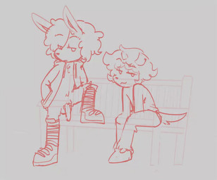 1_horn animal_genitalia animal_penis anthro balls becoming_erect bench biped blush blush_lines bodily_fluids boots bottomless bottomless_anthro bottomless_male casual_nudity casual_pooping casual_urination clothed clothing duo excessive_feces exclamation_point eye_roll eyebrow_through_hair eyebrows feces footwear genital_fluids genitals hair holding_penis horn hyper hyper_feces looking_at_another looking_pleasured male misleading_thumbnail mouth_closed open_mouth open_smile peeing_on_ground penis pooping public_pooping public_urination raised_eyebrow shoes sitting smile tail tail_motion tailwag translucent translucent_hair unicorn_horn urine urine_on_ground urine_stream brdzandbiscuits mythology gin_the_puppycorn jax_(brdzandbiscuits) canid canine canis domestic_dog equid equine hybrid lagomorph leporid mammal mythological_creature mythological_equine rabbit unicorn unidog 2d_animation animated digital_media_(artwork) english_description frame_by_frame no_sound short_playtime unfinished video