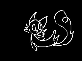 ambiguous_gender anthro black_background multi_tail simple_background solo tail tail_transformation naircat domestic_cat felid feline felis mammal 2013 2d_animation 4:3 aliasing animated black_and_white digital_media_(artwork) frame_by_frame loop low_res monochrome short_playtime