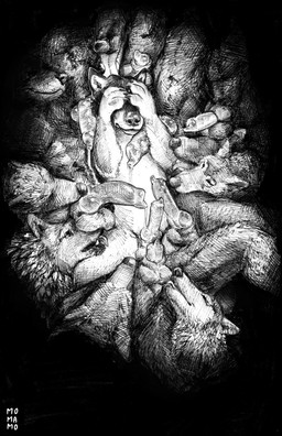 animal_genitalia animal_penis anthro ball_lick balls bodily_fluids body_worship canine_genitalia canine_penis collaborative collaborative_sex covering covering_face embarrassed erection frottage gangbang genital_fluids genitals grinding group group_sex hand_on_face knot licking male male/male nude oral penile penis penis_everywhere penises_touching precum sex sheath surrounded tongue tongue_bath tongue_out momamo 14_werewolves canid canine canis domestic_dog mammal shiba_inu spitz wolf hi_res monochrome
