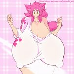 areola big_breasts breasts clothing female hair huge_breasts hyper hyper_breasts nipple_outline nipples nude pink_areola pink_hair pink_nipples shirt smile solo thick_thighs topwear undressing white_body white_skin yellow_eyes hataraki_ari milkcat_(hataraki) animal_humanoid cat_humanoid felid felid_humanoid feline feline_humanoid humanoid mammal mammal_humanoid 1:1 animated censored low_res short_playtime