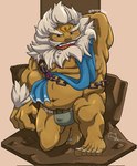 belly big_belly biped bulge clothing humanoid_hands male musclegut muscular navel solo underwear bragotiger breath_of_the_wild nintendo the_legend_of_zelda lord_daruk goron humanoid 2022 hi_res