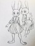 anthro clothed clothing female fully_clothed fur jewelry necklace simple_background smile solo standing white_background dogear218 disney zootopia judy_hopps lagomorph leporid mammal rabbit 3:4 hi_res