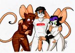 anthro ball_size_difference balls big_balls big_ears big_penis black_hair bottomless brown_body brown_fur clothed clothed/nude clothing cocky comparing erection foreskin fur genitals green_eyes group hair highlights_(coloring) huge_penis humanoid_genitalia humanoid_penis long_penis male male/male mottled mottled_body mottled_fur nude partially_retracted_foreskin penis penis_envy penis_size_difference red_eyes shirt simple_background small_penis t-shirt text text_on_clothing text_on_shirt text_on_topwear thick_penis topwear vein veiny_penis white_background rotten_owl supreme aalst_(rotten_owl) jjg_(rotten_owl) ryley_(rotten_owl) mammal mouse murid murine rodent hi_res traditional_media_(artwork)