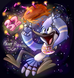 2014 anthro avian bird birthday blue_feathers blue_jay cake candle cartoon_network cute food male mordecai_(regular_show) open_mouth regular_show solo teeth thedoggygal tongue white_feathers
Rating: Safe
Score: 3
User: DeltaFlame
Date: February 25, 2015 2014 anthro avian bird birthday blue_feathers blue_jay cake candle cartoon_network cute food male mordecai_(regular_show) open_mouth regular_show solo teeth thedoggygal tongue white_feathers
Rating: Safe
Score: 3
User: DeltaFlame
Date: February 25, 2015
