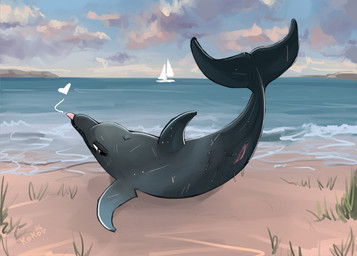 animal_genitalia animal_vulva aroused beach bedroom_eyes blep bodily_fluids cetacean_genitalia cetacean_vulva female feral genitals grin heart_symbol looking_at_viewer looking_back mammary_slits narrowed_eyes offering_sex presenting presenting_vulva raised_tail scar seductive smile solo tail tongue tongue_out vulva queenkoko cordelia_(kingxbailey) aquatic cetacean dolphin mammal toothed_whale absurd_res hi_res