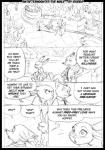 anthro bench blush clothing dialogue duo sitting speech_bubble text borba disney zootopia judy_hopps nick_wilde canid canine fox lagomorph leporid mammal rabbit red_fox true_fox 2019 black_and_white comic english_text monochrome sketch