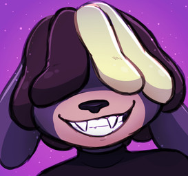 anthro black_body black_fur canine_teeth clothed clothing dreadlocks fur looking_at_viewer male obscured_eyes simple_background smile solo wabington german_(altpuppy) canid canine canis domestic_dog mammal 2020 hi_res