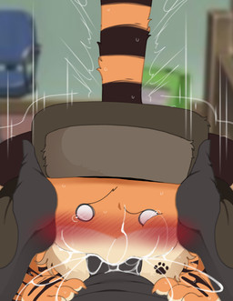 age_difference anthro big_penis blurry_vision blush blushing_profusely bodily_fluids cum cum_in_mouth cum_inside cum_on_face duo ejaculation featureless_crotch female fur genital_fluids genitals head_grab male male/female motion_lines oral oral_penetration orange_body orange_fur penetration penis penis_in_mouth raised_tail russian_hat sweat sweatdrop tail tears young young_anthro young_humanoid younger_female ronon1080s third-party_edit animal_humanoid felid felid_humanoid feline feline_humanoid humanoid mammal mammal_humanoid pantherine pantherine_humanoid tiger tiger_humanoid absurd_res censor_removal_edit hi_res