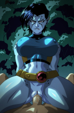bite biting_lip bodily_fluids clothing cowgirl_position duo female from_front_position genital_fluids male male/female on_bottom on_top sex topwear vaginal_fluids monke_brush thundercats thundercats_(dynamite) neko_(thundercats) humanoid absurd_res hi_res