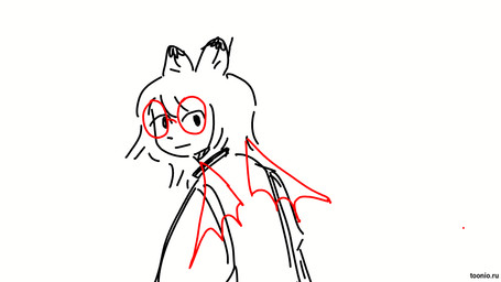 ambiguous_gender anthro eyewear glasses hair long_hair longsleeve looking_at_viewer looking_back looking_over_shoulders questioning_look solo wind wings wings_folded dvoykin hare lagomorph leporid mammal rabbit 16:9 2025 animated short_playtime sketch widescreen