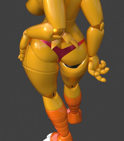 4_fingers anthro anus anus_peek barely_visible_anus big_breasts breasts butt clothed clothing dark_nipples faceless_anthro faceless_character faceless_female female fingers glistening glistening_body grey_background hand_on_hip machine misleading_thumbnail nipples non-mammal_breasts non-mammal_nipples panties pink_clothing pink_panties pink_underwear rear_view simple_background solo tail thick_thighs topless topless_anthro topless_female underwear wide_hips yellow_body vincead jizzyfox_(modeler) five_nights_at_freddy's five_nights_at_freddy's_2 scottgames toy_chica_(fnaf) animatronic avian bird chicken galliform phasianid robot robot_anthro 3d_(artwork) digital_media_(artwork)