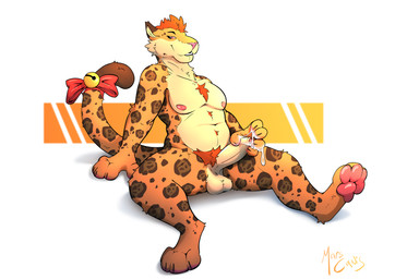 anthro balls belly bodily_fluids erection foreskin genital_fluids genitals humanoid_genitalia humanoid_penis leaking leaking_precum male nipples nude_male penis precum pubes sitting sitting_on_ground slightly_chubby slightly_chubby_male solo marscanis felid jaguar mammal pantherine absurd_res hi_res