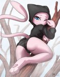 anthro black_clothing black_hoodie black_topwear blue_eyes blush camel_toe clothed clothing female hoodie one_eye_closed solo topwear underwear rilex_lenov nintendo pokemon nadia_(rilex_lenov) generation_1_pokemon legendary_pokemon mew_(pokemon) pokemon_(species) 2025 hi_res