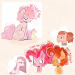 diaochan female feral male quadruped text thought_bubble sockiepuppetry friendship_is_magic hasbro my_little_pony boneless_(mlp) cheese_sandwich_(mlp) li'l_cheese_(mlp) pinkie_pie_(mlp) earth_pony equid equine horse mammal pony comic english_text hi_res