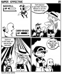 ambiguous_gender bug_catcher dialogue fire flaming_tail insect_wings male parody pokemon_battle simple_background tail text wings scott_ramsoomair nintendo pokemon super_effective_(comic) tengen_toppa_gurren_lagann bug_catcher_(pokemon) pokemon_trainer red_(pokemon) arthropod beedrill charmander generation_1_pokemon human hymenopteran insect mammal pokemon_(species) black_and_white comic english_text monochrome url