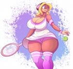 anthro big_breasts bottomwear breasts cleavage clothed clothing dress female shorts shorts_under_dress shorts_under_skirt solo spandex spandex_shorts sport tennis tight_bottomwear tight_clothing tight_shorts upskirt jaeh donkey_kong_(series) nintendo candy_kong haplorhine kong mammal monkey primate 2015