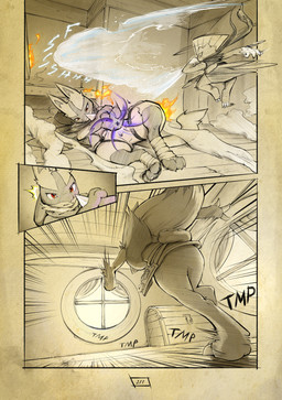 anthro arm_scar biped claws eyelashes female female_anthro fire fur group hair ice inside long_hair male male_anthro onomatopoeia page_number running scar sound_effects spikes spikes_(anatomy) tail text toe_claws trio truescorn nintendo pokemon pokemon_mystery_dungeon spike_chunsoft asche_(truescorn) clarity_(truescorn) orchid_(truescorn) generation_4_pokemon generation_5_pokemon lucario pokemon_(species) weavile zoroark 2026 absurd_res colored comic english_text hi_res huge_filesize