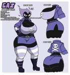 alternative_fashion anthro big_breasts big_butt black_body black_face breasts butt choker collar curvy_figure english_text female front_view gastly gaz_(thebunnypie) generation_1_pokemon goth hand_on_hip hi_res hourglass_figure huge_breasts huge_butt jewelry model_sheet narrowed_eyes necklace nintendo pokemon pokemon_(species) rear_view side_boob smile solo spiked_collar spikes text thebunnypie thick_thighs wide_hips