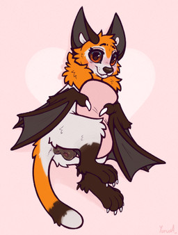 5_toes anatomically_correct anatomically_correct_anus anatomically_correct_genitalia anatomically_correct_vulva animal_genitalia animal_vulva ankle_tuft anus aroused bat_ears bat_wings blue_eyes blush blushing_at_viewer brown_anus brown_body brown_feet brown_fur brown_nose brown_tail brown_tuft brown_vulva brown_wings cheek_tuft chiropteran_genitalia chiropteran_vulva claws coy crossgender cute_fangs dipstick_tail facial_tuft fangs feet female female_feral feral fluffy fur fur_tuft furry_tail genitals geometric_background head_tuft heart_background heart_symbol high-angle_view hug hugging_object hugging_pillow in_heat knee_tuft leg_tuft looking_at_viewer lying markings membrane_(anatomy) membranous_wings monotone_anus monotone_wings mtf_crossgender multicolored_body multicolored_eyes multicolored_fur multicolored_tail multicolored_tuft neck_tuft nude on_side orange_body orange_eyes orange_fur orange_tail orange_tuft pillow pink_background pink_pillow plantigrade puffy_anus realistic_wings ruff side_view simple_background smile smiling_at_viewer solo tail tail_anus tail_markings teeth text thick_thighs thigh_tuft three-quarter_view toe_claws toes tragus tuft two_tone_eyes vulva white_body white_claws white_fur white_tail white_thighs white_tuft wings wings_instead_of_hands yurusa jack_desmodus bat flying_fox grey-headed_flying_fox hybrid leaf-nosed_bat mammal megabat microbat painted_bat vampire_bat vesper_bat yangochiropteran 2025 artist_name digital_drawing_(artwork) digital_media_(artwork) flat_colors full-length_portrait hi_res portrait male_(lore)