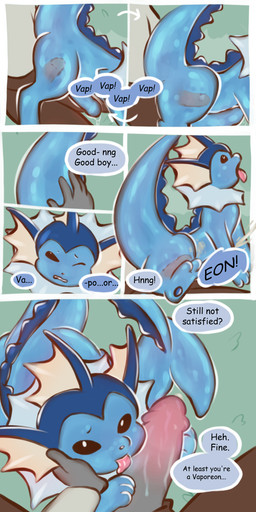 anal anal_penetration ass_to_mouth bestiality blue_body bodily_fluids cum cum_in_ass cum_inside cumshot dialogue duo ejaculation fellatio feral feral_penetrated fin genital_fluids genitals good_boy grey_body grey_skin heart_eyes heart_symbol human_on_feral human_penetrating human_penetrating_feral interspecies licking male male/male male_feral male_human male_on_feral male_penetrating_feral oral penetration penile penile_penetration penis penis_in_ass penis_lick petting pokemon_speak pokephilia sex simple_background text tongue tongue_out translucent translucent_body wet wet_penis floofyskydraws nintendo pokemon eeveelution generation_1_pokemon human mammal pokemon_(species) vaporeon 1:2 comic english_text hi_res multiple_scenes